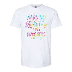 Warning girl Trip In Progress girl Trip Vacation Tie Dye Softstyle CVC T-Shirt