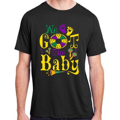 We Got The Baby Funny Pregnancy Announcement Mardi Gras Adult ChromaSoft Performance T-Shirt