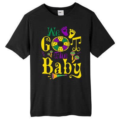 We Got The Baby Funny Pregnancy Announcement Mardi Gras Tall Fusion ChromaSoft Performance T-Shirt