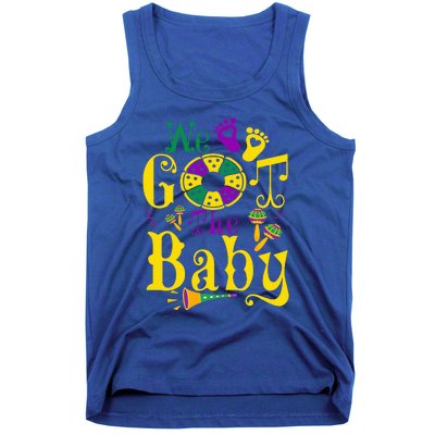 We Got The Baby Funny Pregnancy Announcement Mardi Gras Tank Top