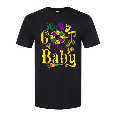 We Got The Baby Funny Pregnancy Announcement Mardi Gras Softstyle CVC T-Shirt