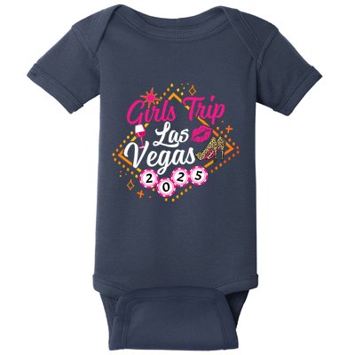 Wo Girl Trip Vegas 2025 Girl Weekend Friends Matching Baby Bodysuit