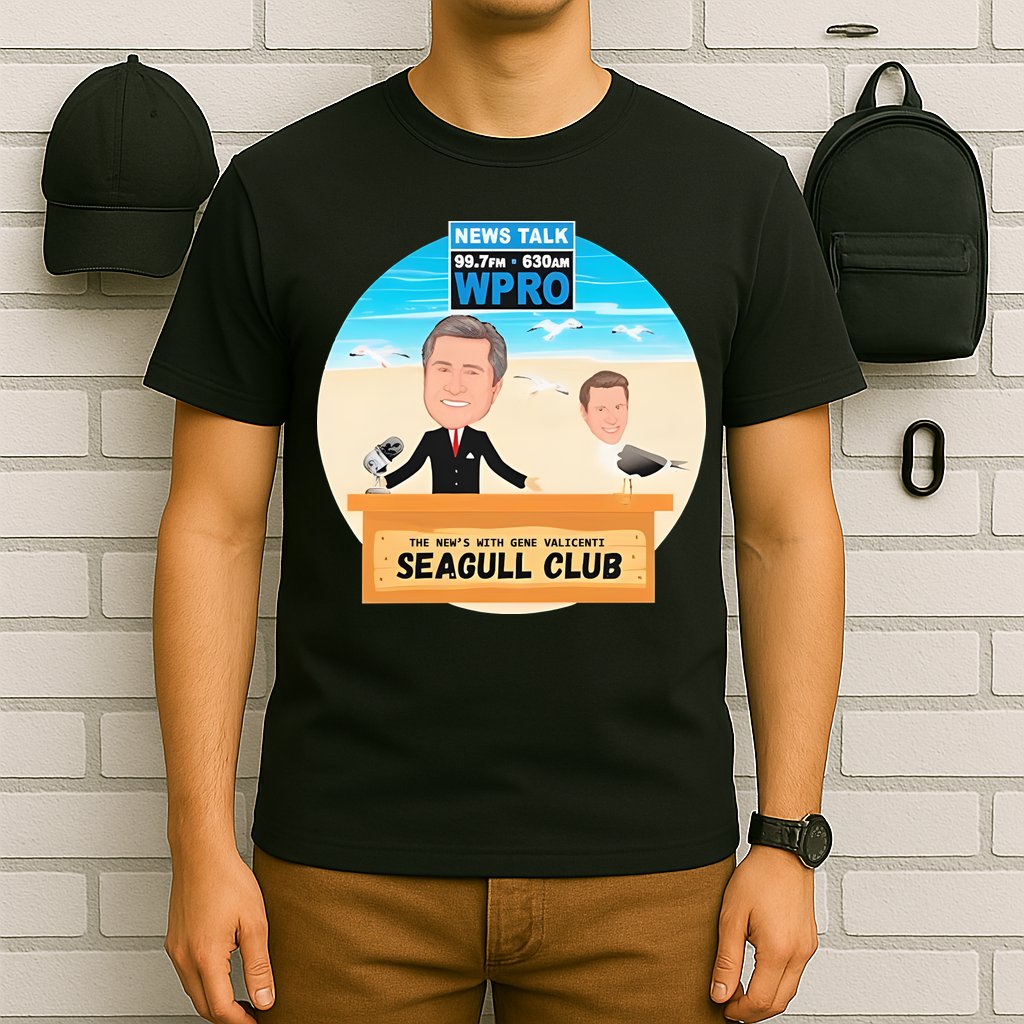 Wpro Gene The News With Gene Valicenti Seagull Club T-Shirt