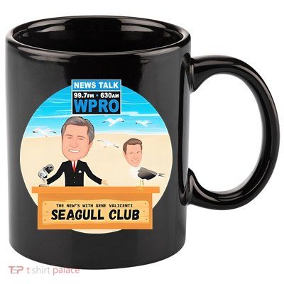Wpro Gene The News With Gene Valicenti Seagull Club 11oz C Handle Ceramic Mug