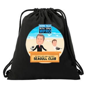 Wpro Gene The News With Gene Valicenti Seagull Club Drawstring Bag