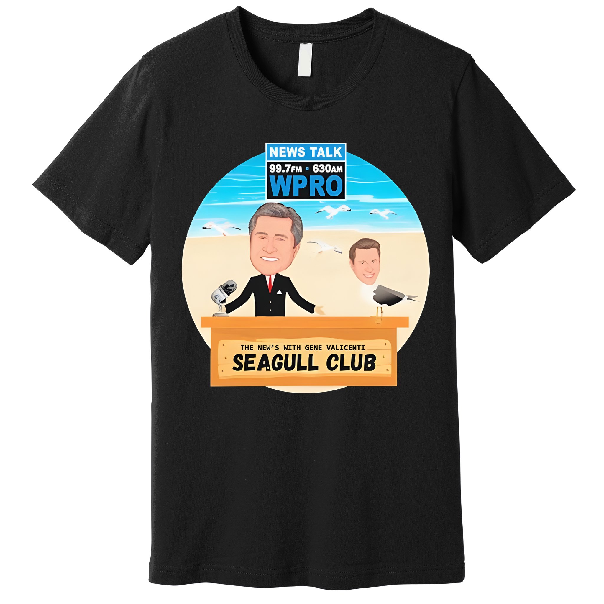 Wpro Gene The News With Gene Valicenti Seagull Club Premium T-Shirt