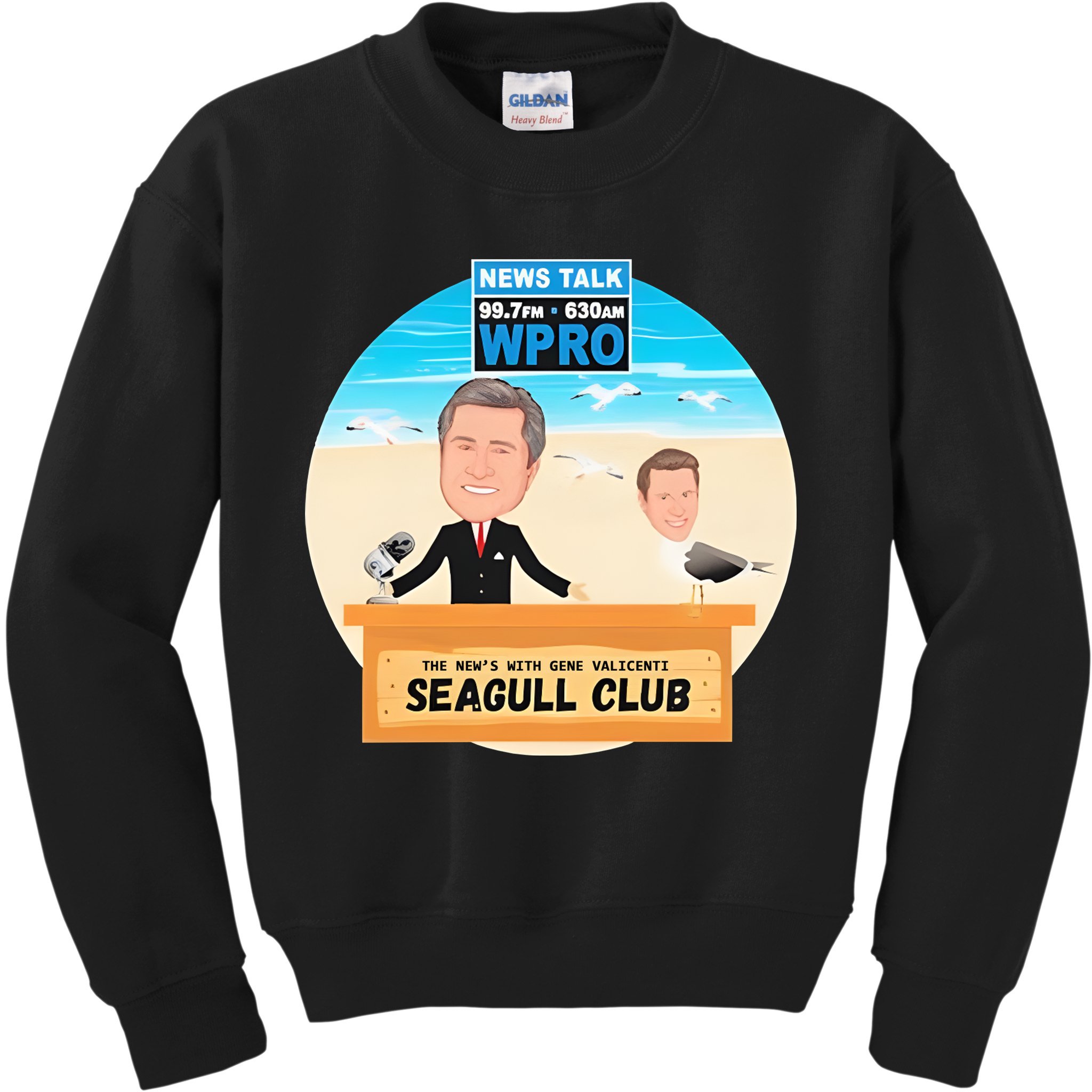 Wpro Gene The News With Gene Valicenti Seagull Club Kids Sweatshirt