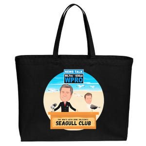 Wpro Gene The News With Gene Valicenti Seagull Club Cotton Canvas Jumbo Tote