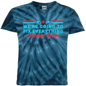 We’Re Going To Fix Everything Trump Victory Speech 2024 Kids Tie-Dye T-Shirt