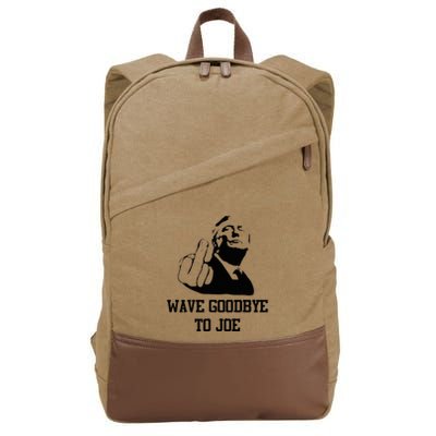 Wave Goodbye To Joe American Flag Cotton Canvas Backpack