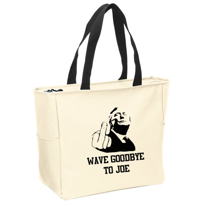 Wave Goodbye To Joe American Flag Zip Tote Bag