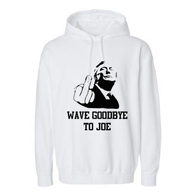 Wave Goodbye To Joe American Flag Garment-Dyed Fleece Hoodie