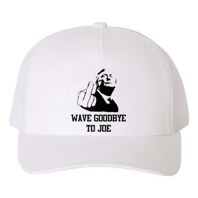 Wave Goodbye To Joe American Flag Yupoong Adult 5-Panel Trucker Hat