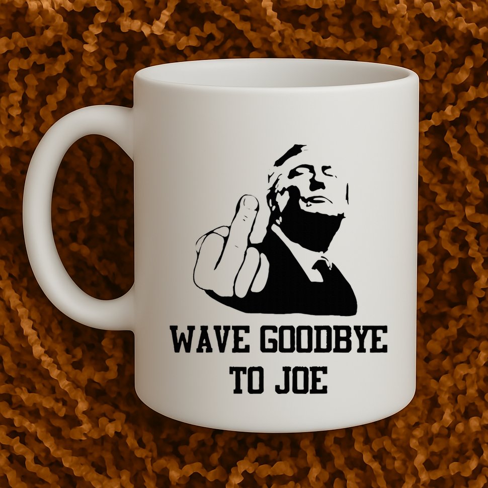 Wave Goodbye To Joe American Flag Mug