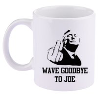 Wave Goodbye To Joe American Flag 11oz C Handle Ceramic Mug