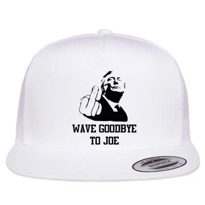 Wave Goodbye To Joe American Flag Flat Bill Trucker Hat