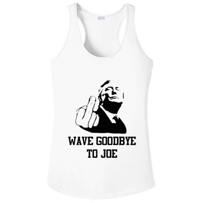 Wave Goodbye To Joe American Flag Ladies PosiCharge Competitor Racerback Tank