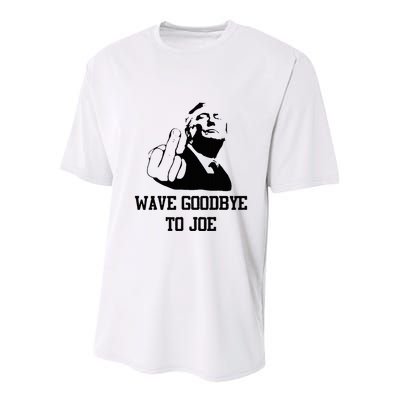 Wave Goodbye To Joe American Flag Youth Performance Sprint T-Shirt