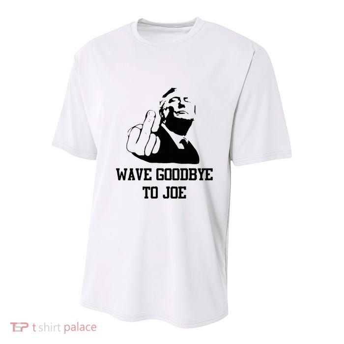 Wave Goodbye To Joe American Flag Youth Performance Sprint T-Shirt