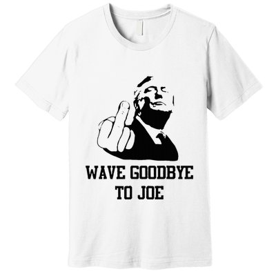 Wave Goodbye To Joe American Flag Premium T-Shirt
