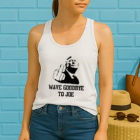 Wave Goodbye To Joe American Flag Womens Tank Top