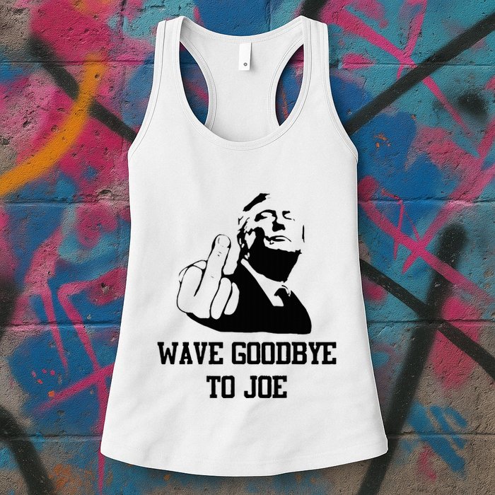Wave Goodbye To Joe American Flag Womens Tank Top