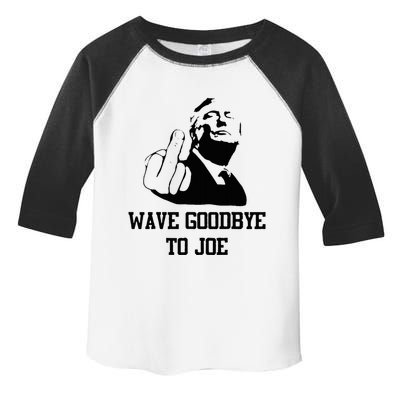 Wave Goodbye To Joe American Flag Toddler Fine Jersey T-Shirt