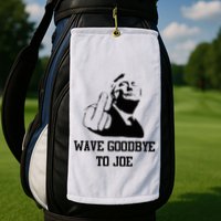 Wave Goodbye To Joe American Flag Golf Towel