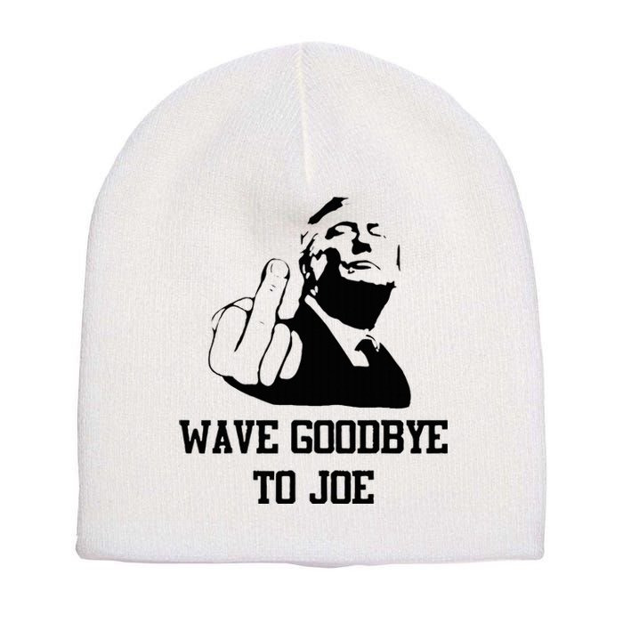 Wave Goodbye To Joe American Flag Short Acrylic Beanie