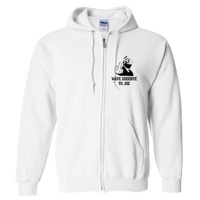 Wave Goodbye To Joe American Flag Full Zip Hoodie