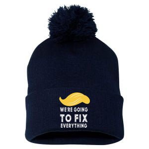 We’Re Going To Fix Everythingtrump Victory Speech 2024 Pom Pom 12in Knit Beanie