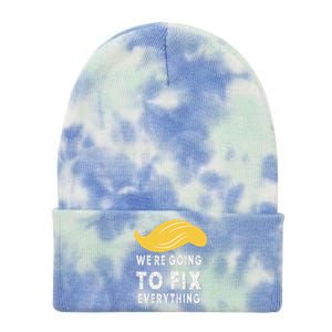 We’Re Going To Fix Everythingtrump Victory Speech 2024 Tie Dye 12in Knit Beanie