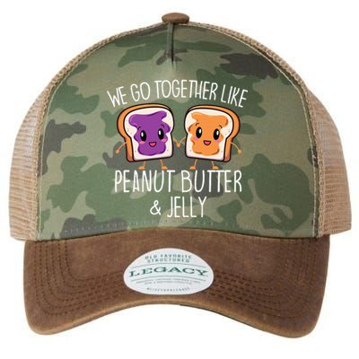 We Go Together Like Peanut Butter & Jelly Couple Legacy Tie Dye Trucker Hat