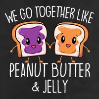 We Go Together Like Peanut Butter & Jelly Couple Adult Drive Performance Visor