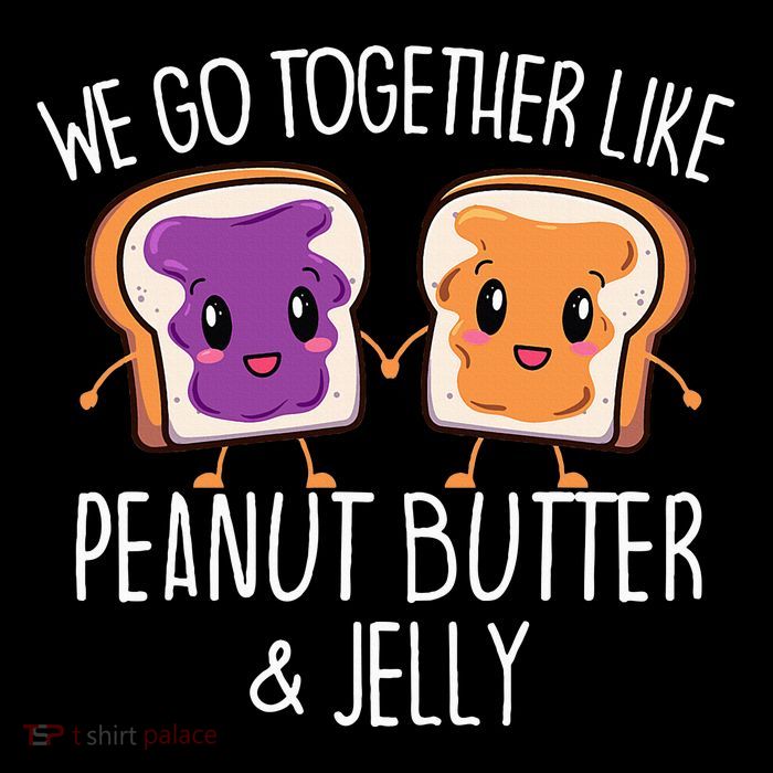 We Go Together Like Peanut Butter & Jelly Couple Zip Tote Bag