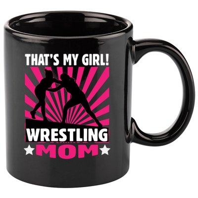 Wrestling Gift - That's My - Wrestling Mom Gift 11oz C Handle Ceramic Mug