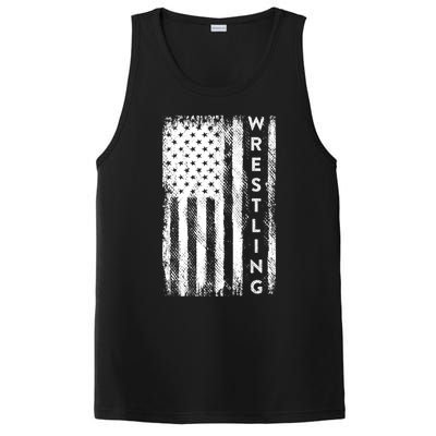 Wrestling Gift Usa American Flag Wrestling Gift PosiCharge Competitor Tank