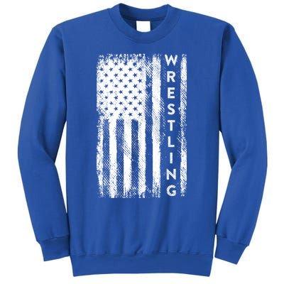 Wrestling Gift Usa American Flag Wrestling Gift Sweatshirt