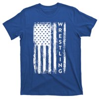 Wrestling Gift Usa American Flag Wrestling Gift T-Shirt