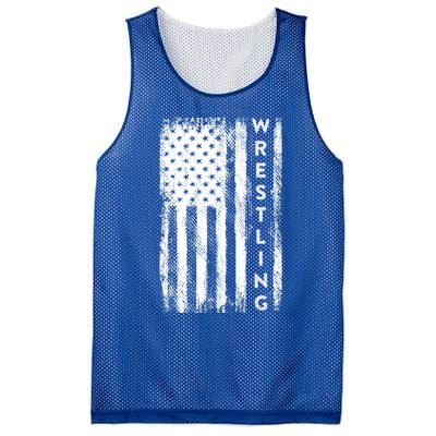 Wrestling Gift Usa American Flag Wrestling Gift Mesh Reversible Basketball Jersey Tank