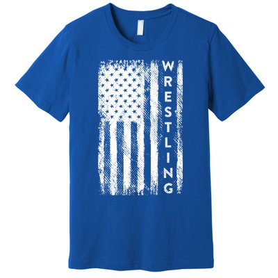 Wrestling Gift Usa American Flag Wrestling Gift Premium T-Shirt