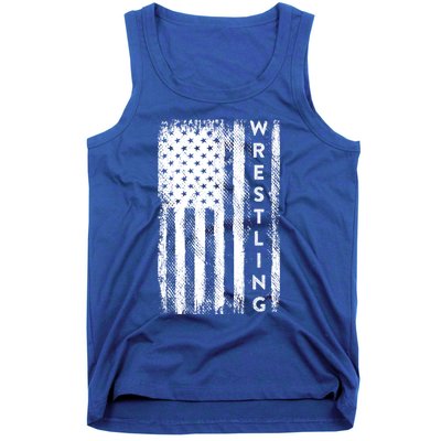 Wrestling Gift Usa American Flag Wrestling Gift Tank Top