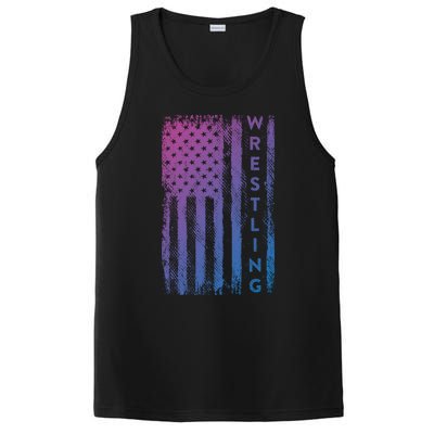 Wrestling Gift Usa American Flag Wrestling Gift PosiCharge Competitor Tank