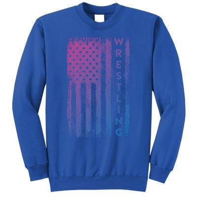 Wrestling Gift Usa American Flag Wrestling Gift Sweatshirt