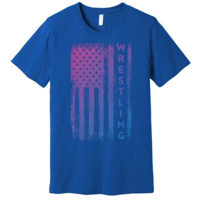 Wrestling Gift Usa American Flag Wrestling Gift Premium T-Shirt