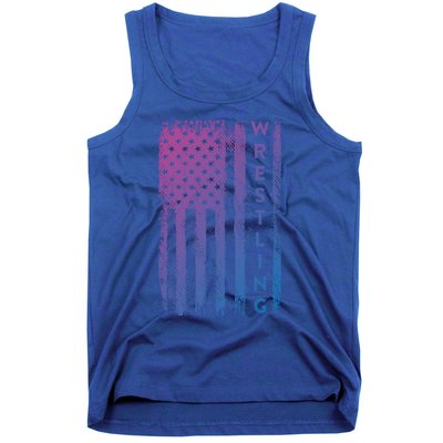 Wrestling Gift Usa American Flag Wrestling Gift Tank Top