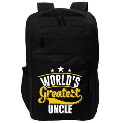Worlds Greatest Uncle Daddy Dad Fathers Day Vintage Gift Cute Gift Impact Tech Backpack
