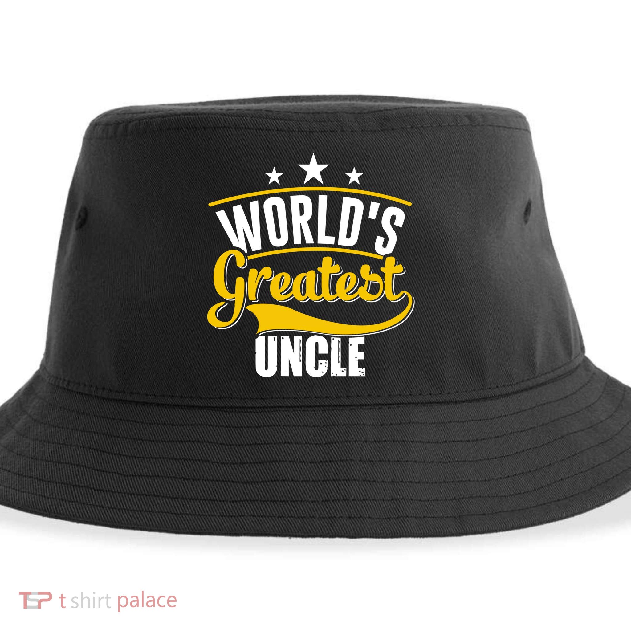Worlds Greatest Uncle Daddy Dad Fathers Day Vintage Gift Cute Gift Sustainable Bucket Hat