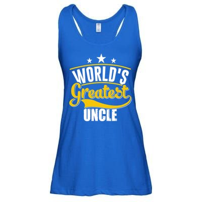 Worlds Greatest Uncle Daddy Dad Fathers Day Vintage Gift Cute Gift Ladies Essential Flowy Tank