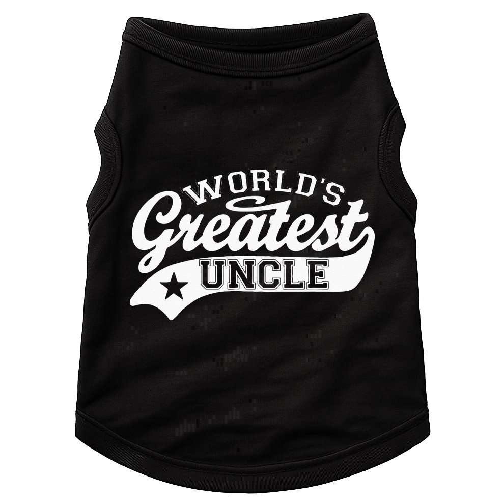 Worlds Greatest Uncle Funny Fathers Day Doggie Tank